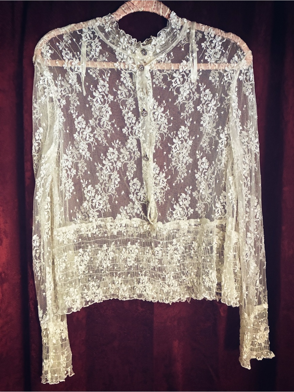 Lace High-Neck Blouse